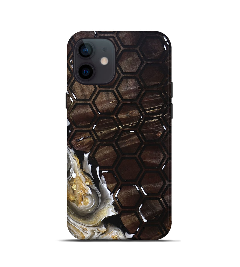 iPhone 12 mini Wood+Resin Live Edge Phone Case - Jaclyn (Pattern, 691735)