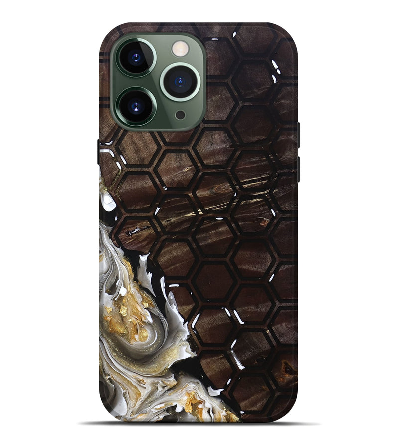 iPhone 13 Pro Max Wood+Resin Live Edge Phone Case - Jaclyn (Pattern, 691735)