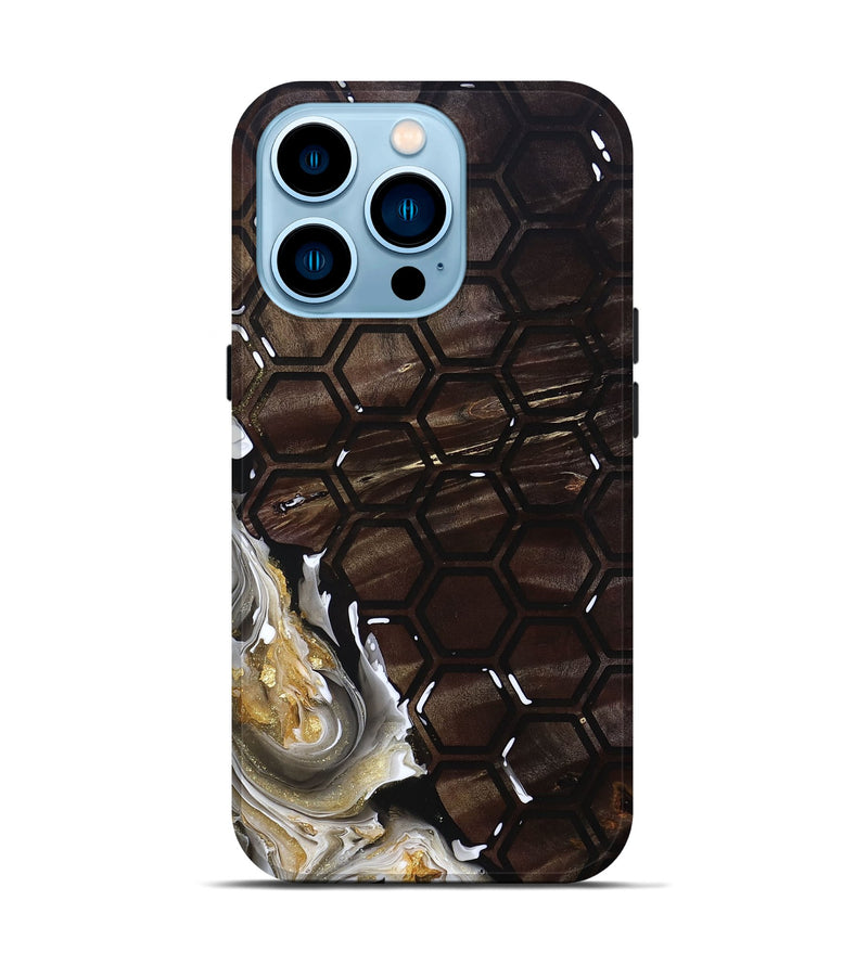 iPhone 14 Pro Wood+Resin Live Edge Phone Case - Jaclyn (Pattern, 691735)
