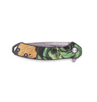 EDC Wood+Resin Pocket Knife - Shaq (Green, 691767)