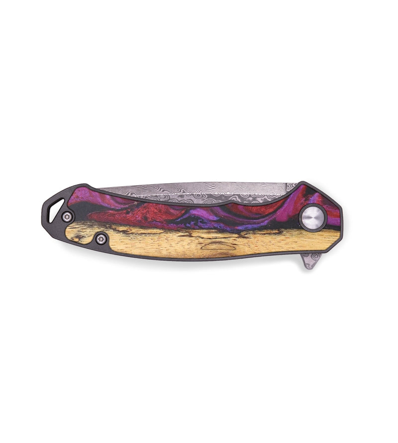 EDC Wood+Resin Pocket Knife - Clyde (Red, 691787)