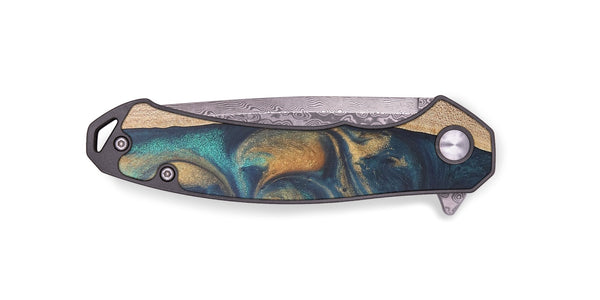 EDC Wood+Resin Pocket Knife - Byron (Green, 691790)