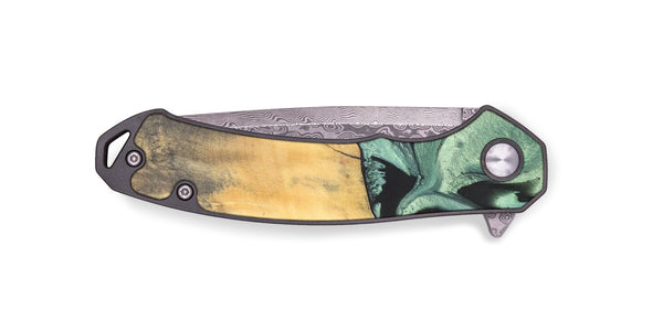 EDC Wood+Resin Pocket Knife - Addyson (Green, 691797)