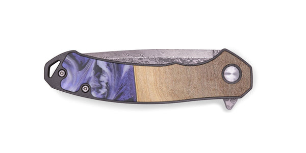 EDC Wood+Resin Pocket Knife - Raegan (Purple, 691800)