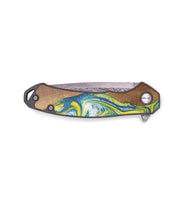 EDC Wood+Resin Pocket Knife - Miranda (Blue, 691807)