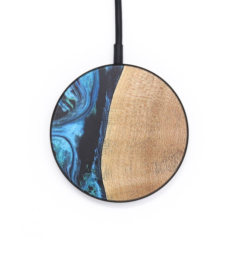 Circle Wood+Resin Wireless Charger - Sloane (Blue, 691835)