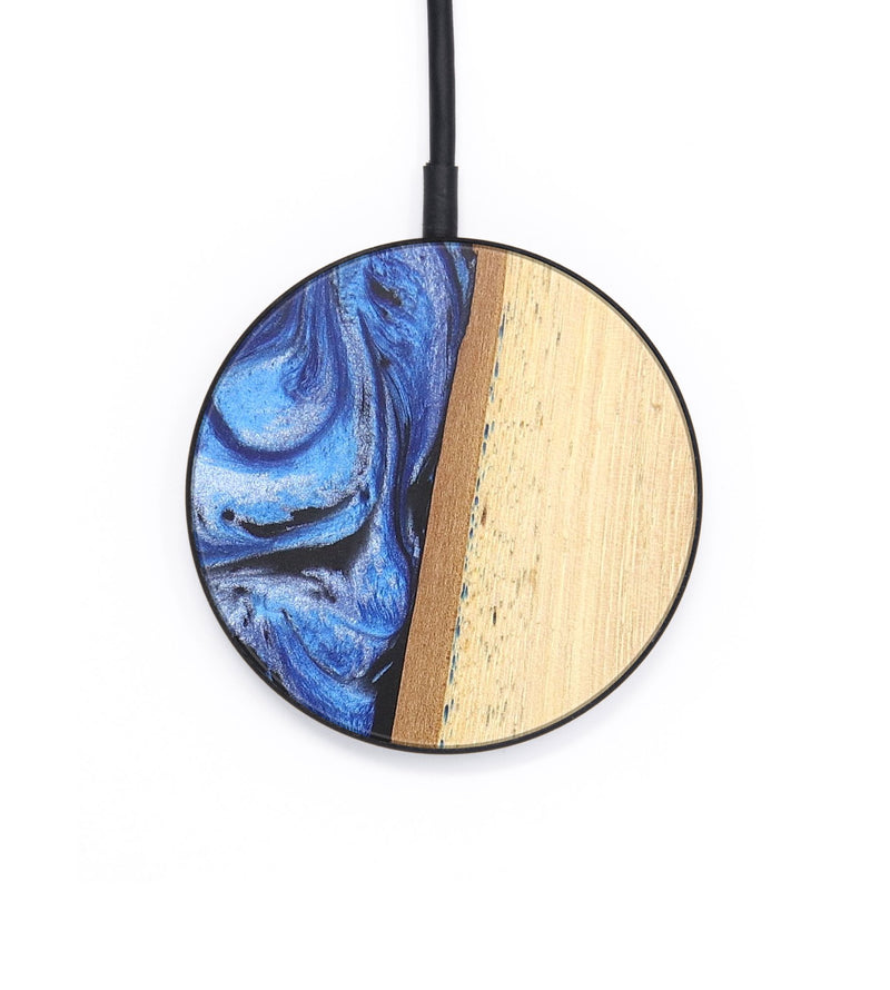 Circle Wood+Resin Wireless Charger - Kaydence (Blue, 691836)