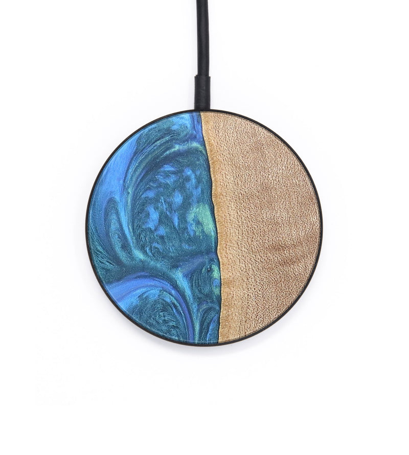 Circle Wood+Resin Wireless Charger - Emma (Blue, 691850)