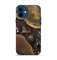 iPhone 12 Wood+Resin Live Edge Phone Case - Herman (Black & White, 691885)