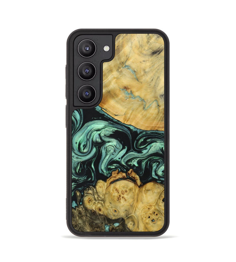 Galaxy S23 Wood+Resin Phone Case - Amara (Green, 691907)