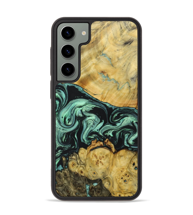 Galaxy S23 Plus Wood+Resin Phone Case - Amara (Green, 691907)