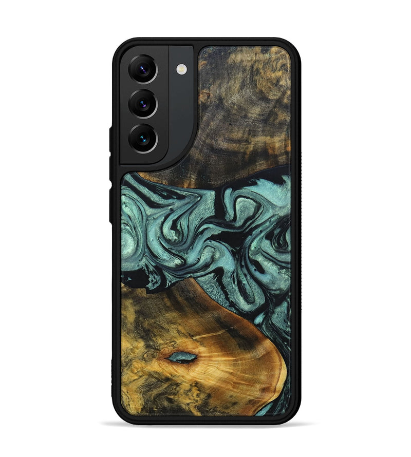 Galaxy S22 Plus Wood+Resin Phone Case - Carlton (Green, 691920)