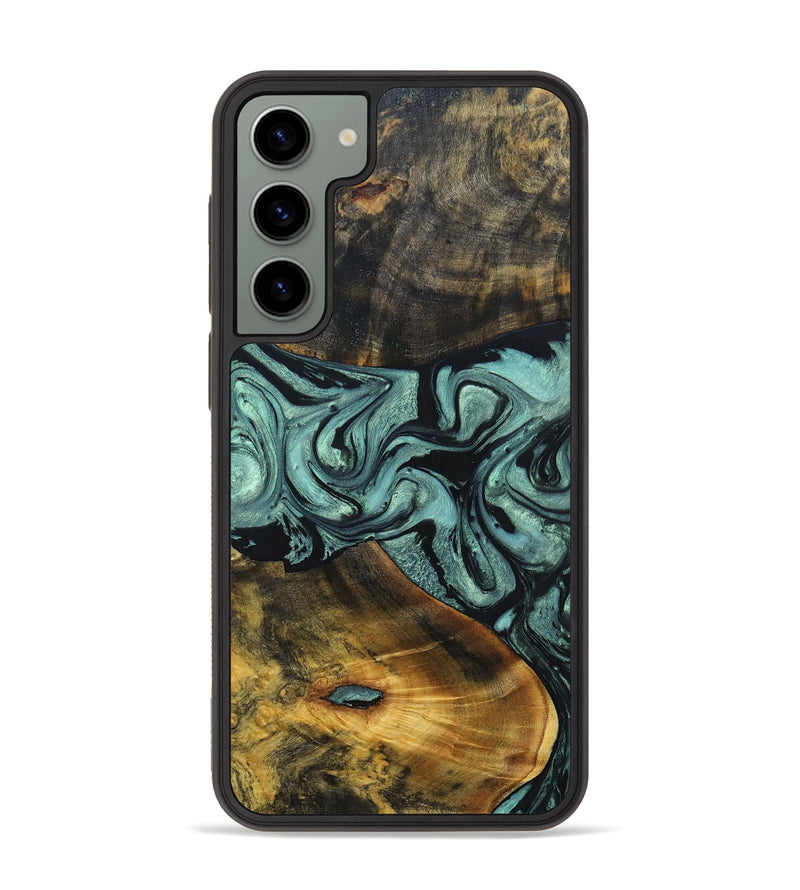 Galaxy S23 Plus Wood+Resin Phone Case - Carlton (Green, 691920)