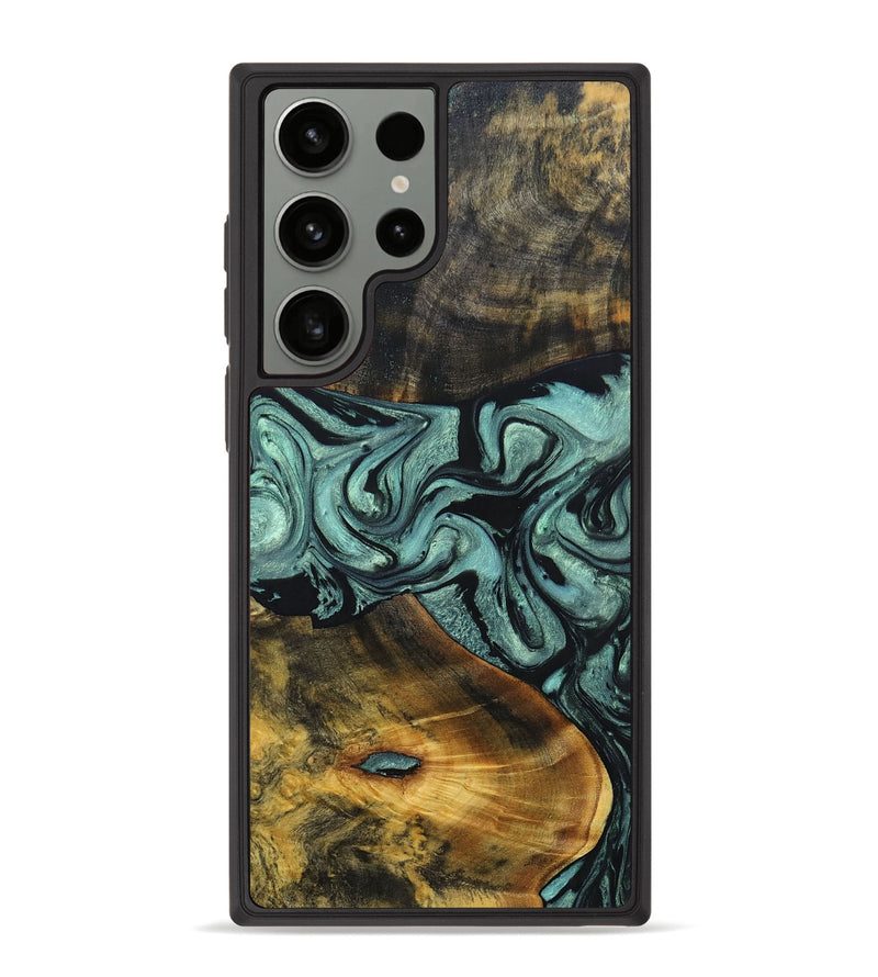 Galaxy S23 Ultra Wood+Resin Phone Case - Carlton (Green, 691920)