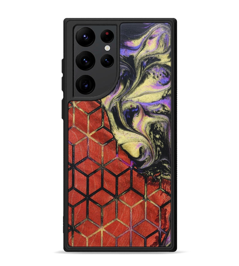 Galaxy S22 Ultra Wood+Resin Phone Case - Eileen (Pattern, 691955)