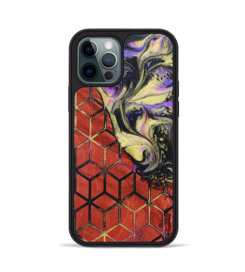 iPhone 12 Pro Wood+Resin Phone Case - Eileen (Pattern, 691955)