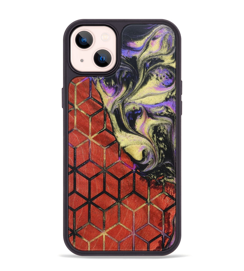 iPhone 14 Plus Wood+Resin Phone Case - Eileen (Pattern, 691955)