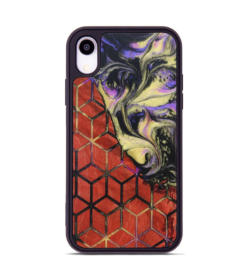 iPhone Xr Wood+Resin Phone Case - Eileen (Pattern, 691955)