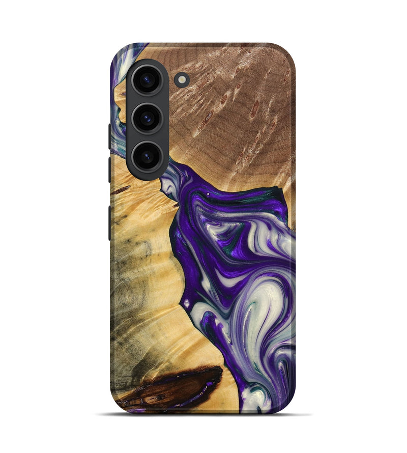 Galaxy S23 Wood+Resin Live Edge Phone Case - Susan (Purple, 691988)