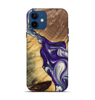iPhone 12 Wood+Resin Live Edge Phone Case - Susan (Purple, 691988)