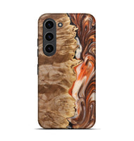 Galaxy S23 Wood+Resin Live Edge Phone Case - Hilary (Red, 691999)