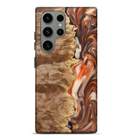 Galaxy S23 Ultra Wood+Resin Live Edge Phone Case - Hilary (Red, 691999)