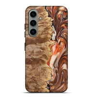 Galaxy S24 Plus Wood+Resin Live Edge Phone Case - Hilary (Red, 691999)