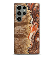 Galaxy S24 Ultra Wood+Resin Live Edge Phone Case - Hilary (Red, 691999)