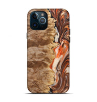iPhone 12 Pro Wood+Resin Live Edge Phone Case - Hilary (Red, 691999)