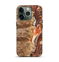 iPhone 13 Pro Wood+Resin Live Edge Phone Case - Hilary (Red, 691999)