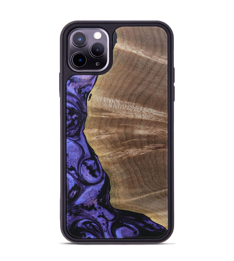 iPhone 11 Pro Max Wood+Resin Phone Case - Thomas (Purple, 692035)