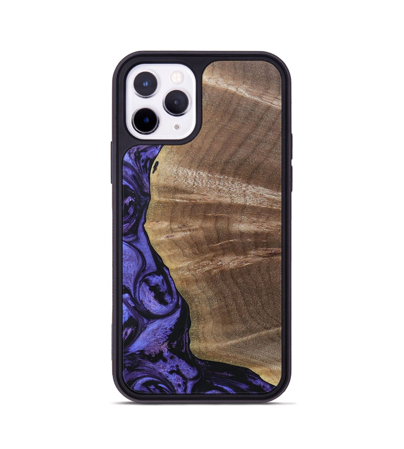 iPhone 11 Pro Wood+Resin Phone Case - Thomas (Purple, 692035)