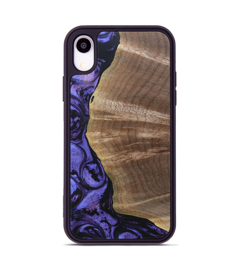 iPhone Xr Wood+Resin Phone Case - Thomas (Purple, 692035)