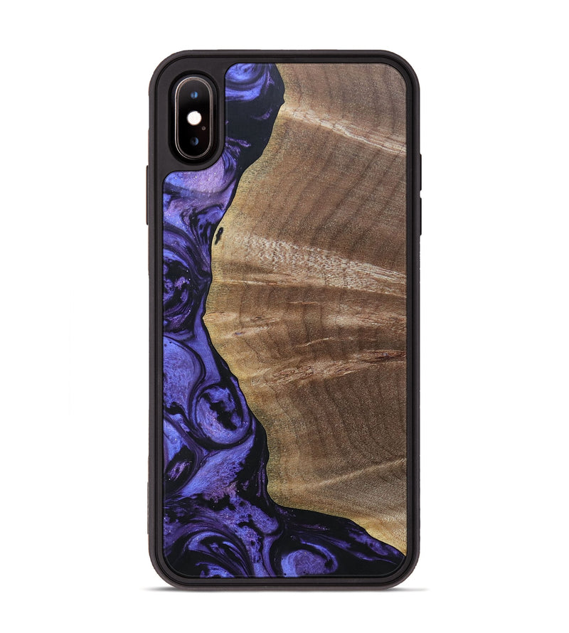 iPhone Xs Max Wood+Resin Phone Case - Thomas (Purple, 692035)
