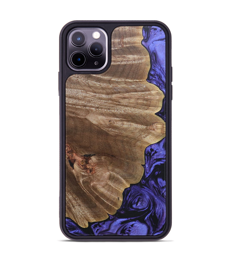 iPhone 11 Pro Max Wood+Resin Phone Case - Shaun (Purple, 692036)