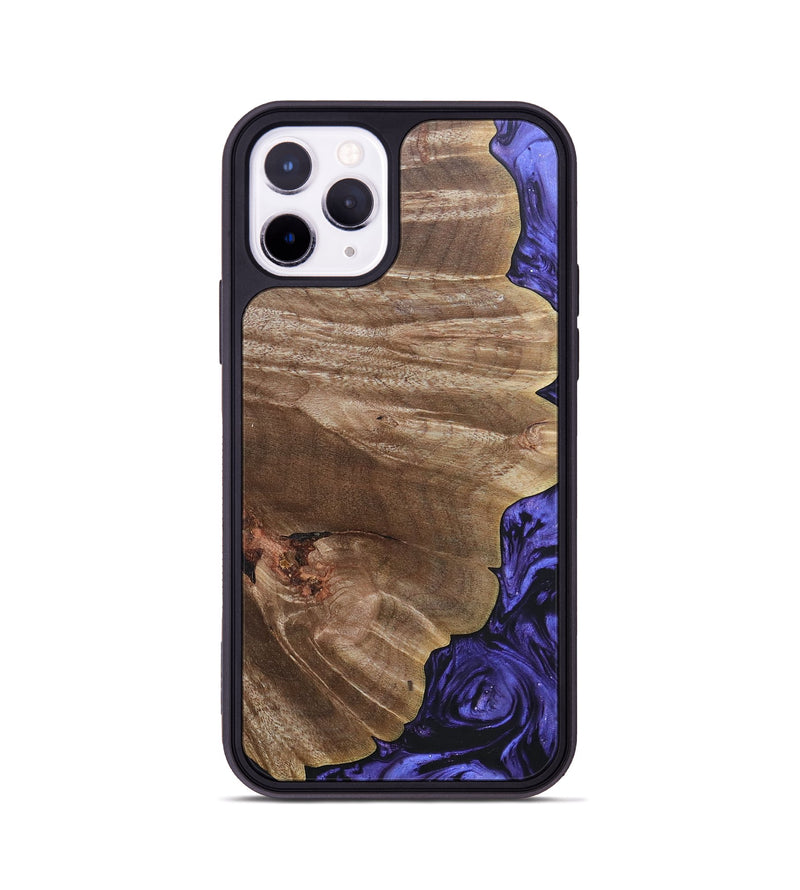 iPhone 11 Pro Wood+Resin Phone Case - Shaun (Purple, 692036)