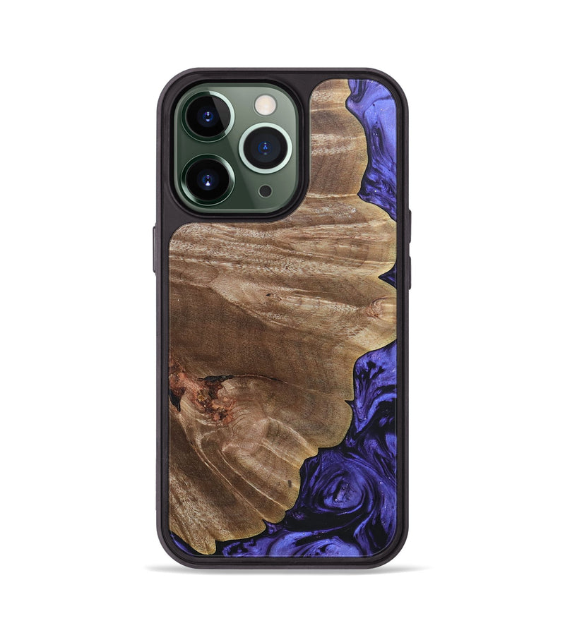 iPhone 13 Pro Wood+Resin Phone Case - Shaun (Purple, 692036)