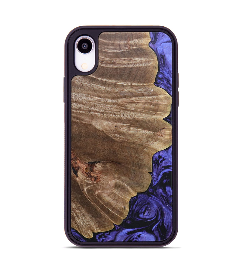 iPhone Xr Wood+Resin Phone Case - Shaun (Purple, 692036)