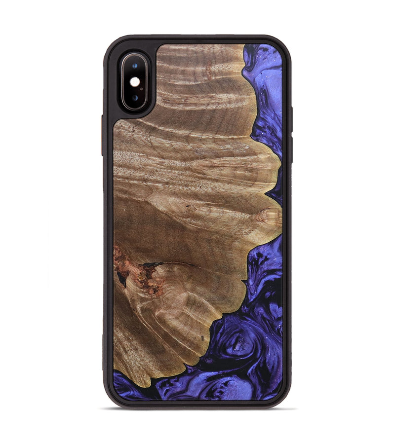 iPhone Xs Max Wood+Resin Phone Case - Shaun (Purple, 692036)