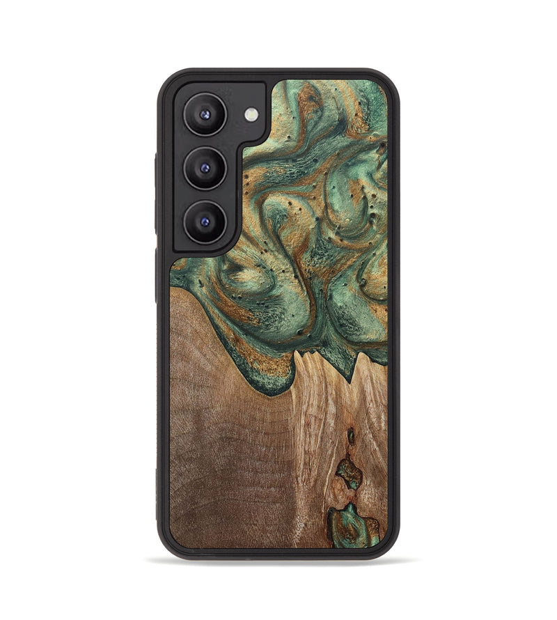 Galaxy S23 Wood+Resin Phone Case - Lesley (Green, 692061)
