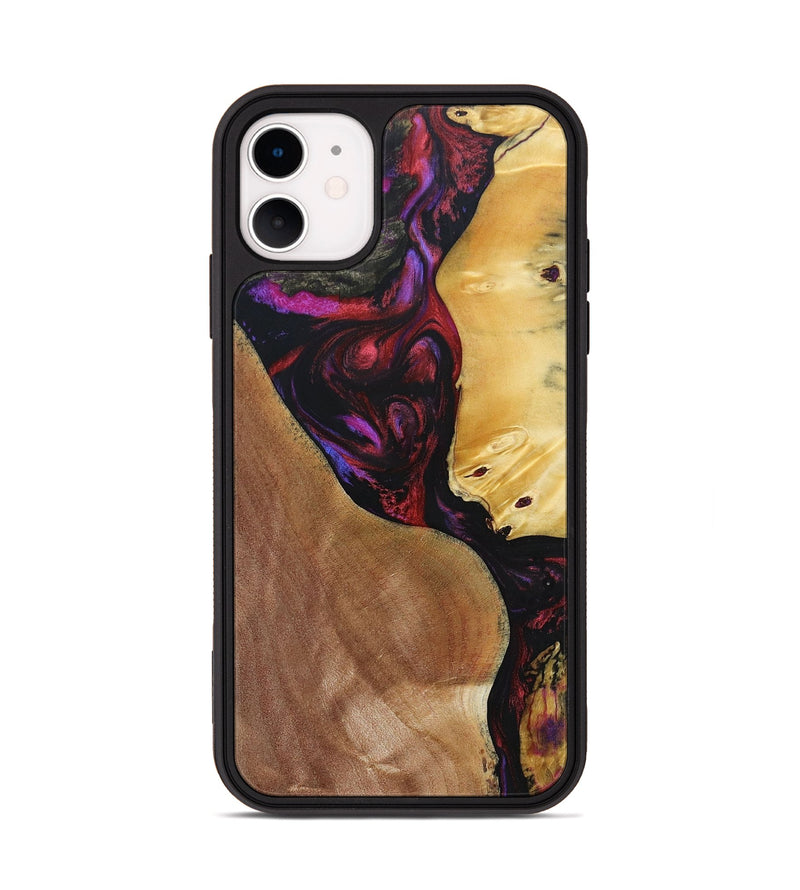 iPhone 11 Wood+Resin Phone Case - Celeste (Mosaic, 692085)