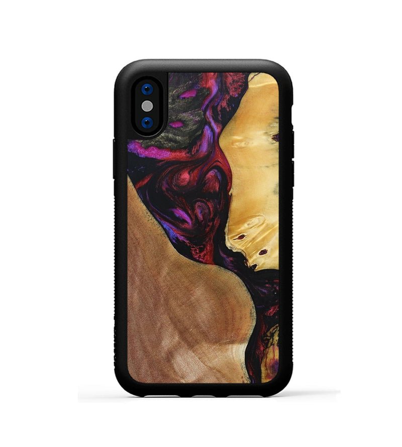 iPhone Xs Wood+Resin Phone Case - Celeste (Mosaic, 692085)