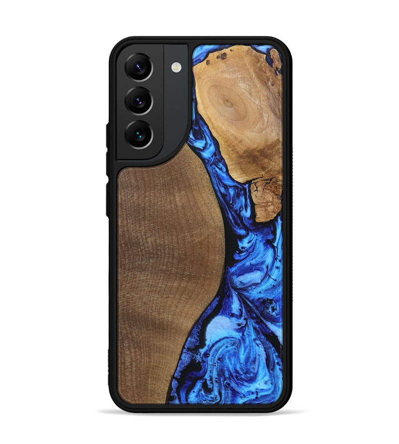 Galaxy S22 Plus Wood+Resin Phone Case - Kara (Blue, 692109)