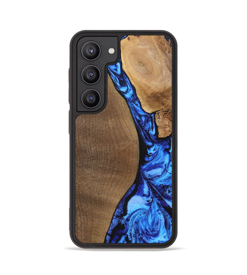 Galaxy S23 Wood+Resin Phone Case - Kara (Blue, 692109)
