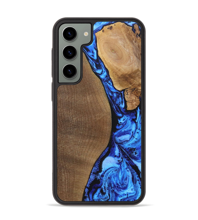 Galaxy S23 Plus Wood+Resin Phone Case - Kara (Blue, 692109)