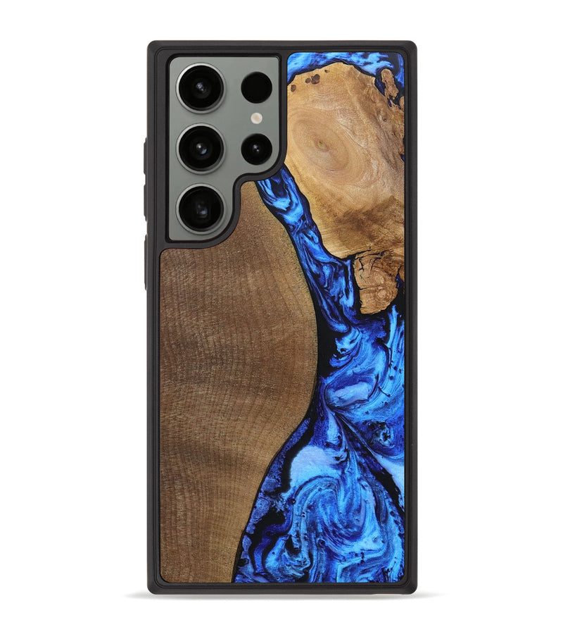 Galaxy S23 Ultra Wood+Resin Phone Case - Kara (Blue, 692109)