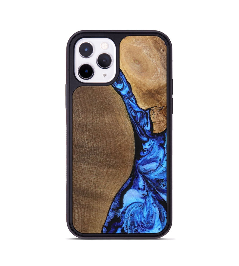 iPhone 11 Pro Wood+Resin Phone Case - Kara (Blue, 692109)