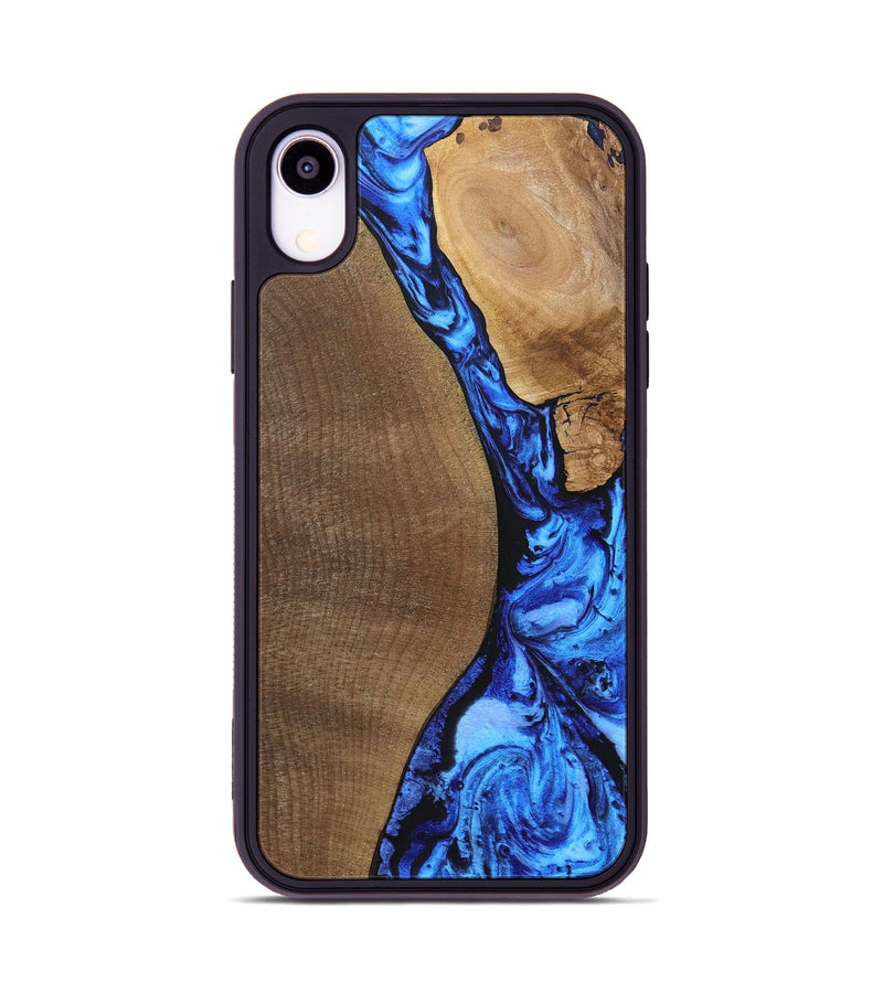iPhone Xr Wood+Resin Phone Case - Kara (Blue, 692109)