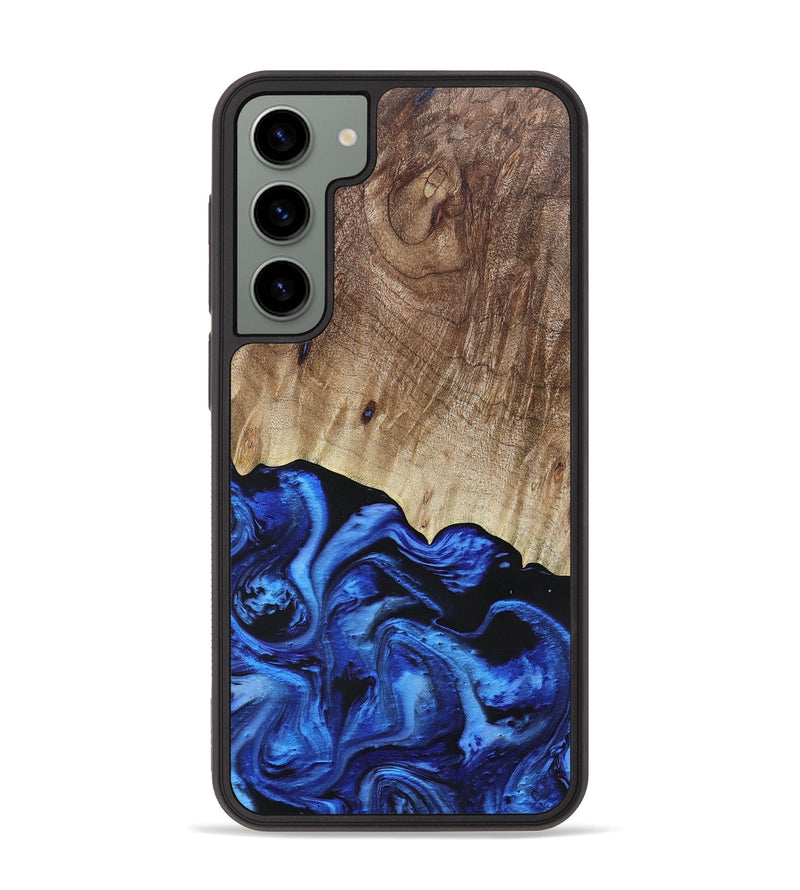 Galaxy S23 Plus Wood+Resin Phone Case - Tasha (Blue, 692113)
