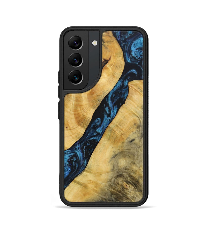 Galaxy S22 Wood+Resin Phone Case - Frederick (Blue, 692151)